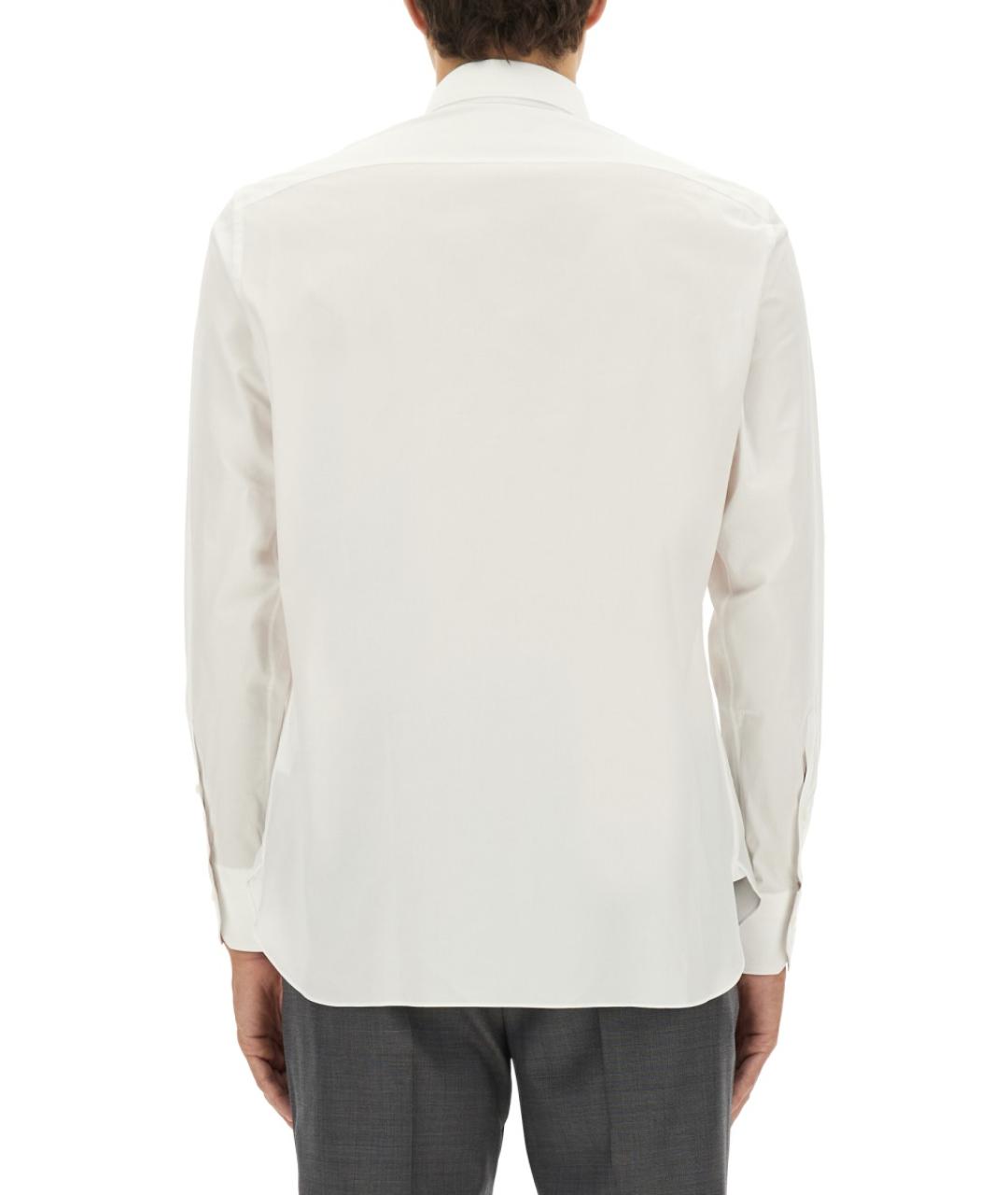 ZEGNA Белая хлопковая классическая рубашка, фото 3
