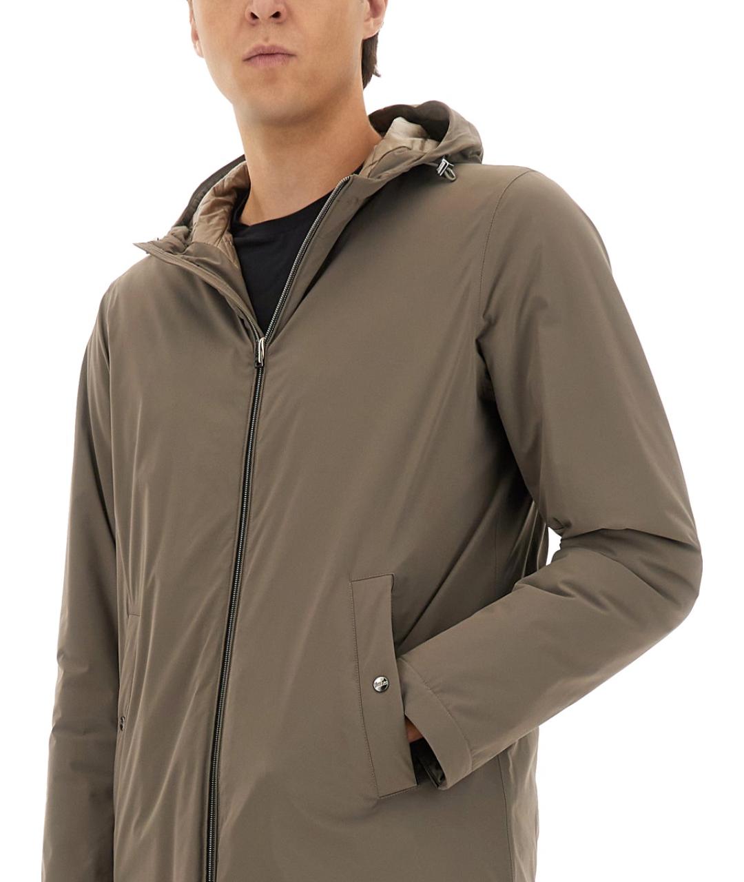 HERNO Бежевый полиамидовый тренч / плащ, фото 4