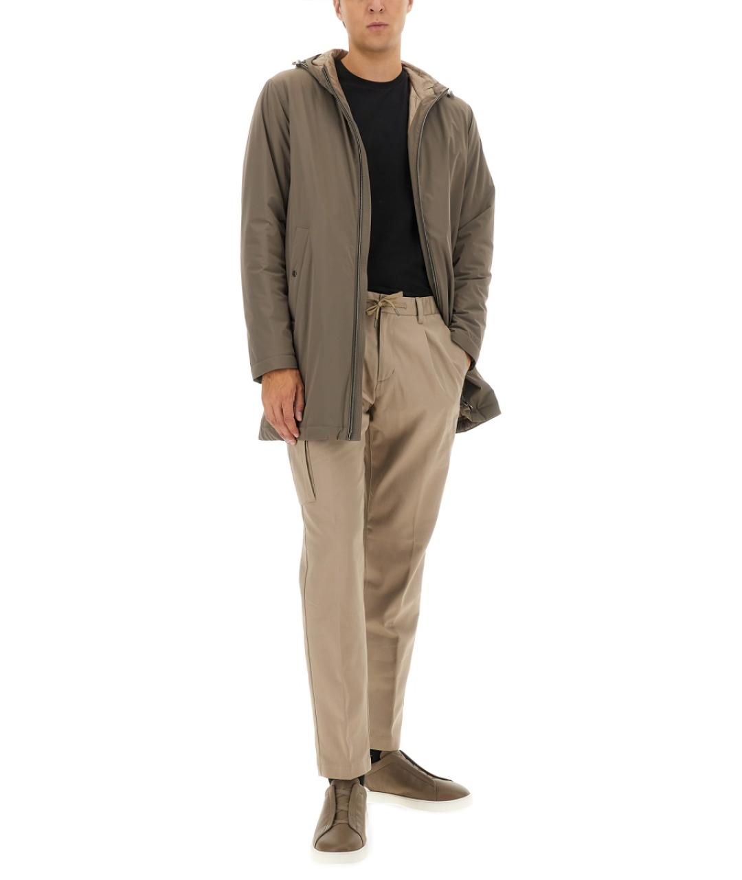 HERNO Бежевый полиамидовый тренч / плащ, фото 2