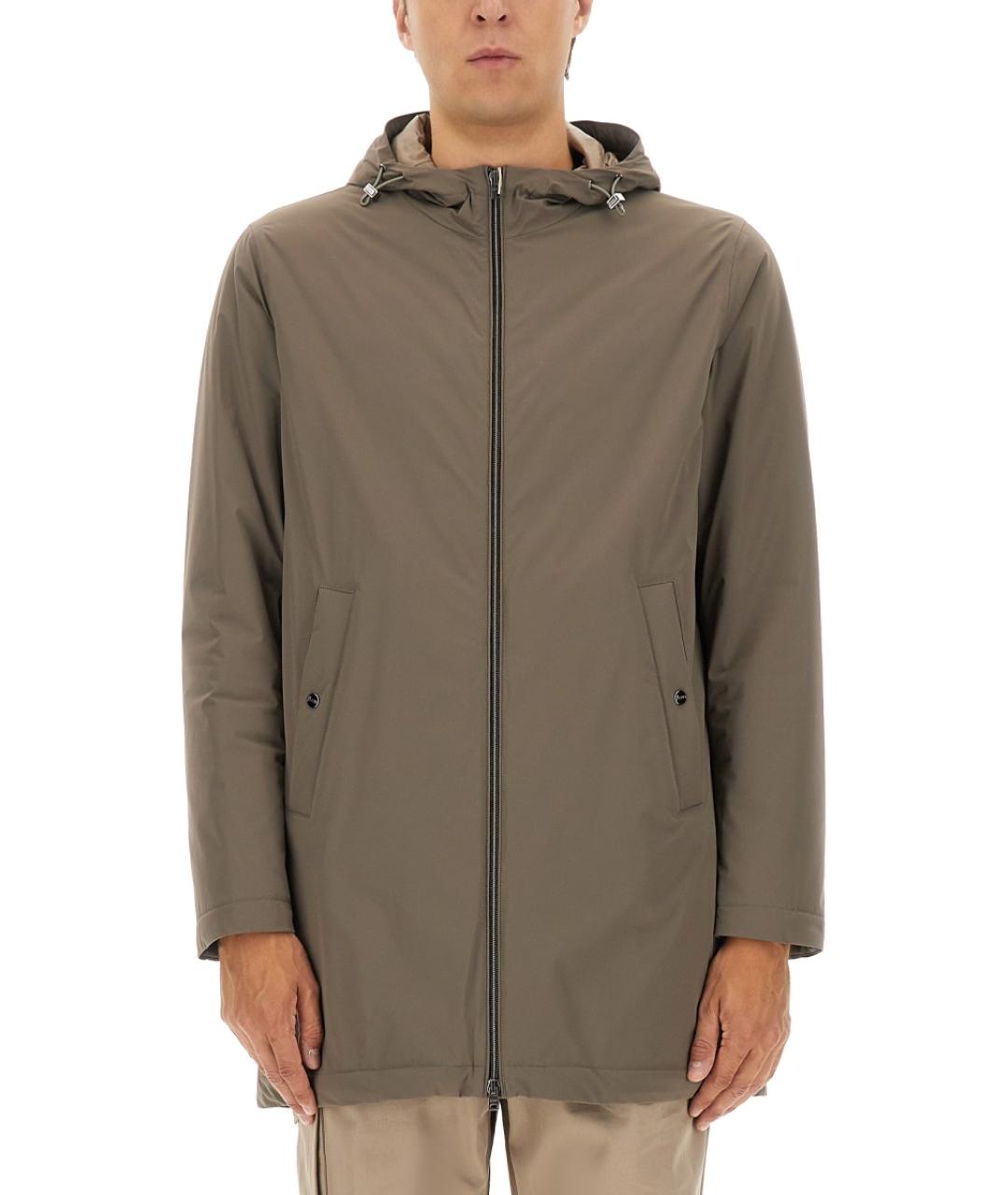 HERNO Бежевый полиамидовый тренч / плащ, фото 5