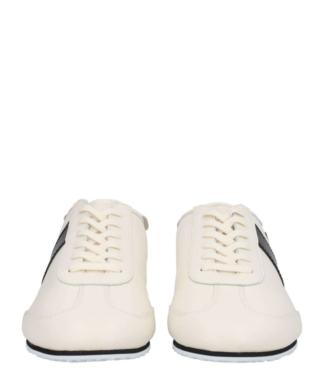 MARINE SERRE Белые кожаные низкие кроссовки / кеды, фото 3