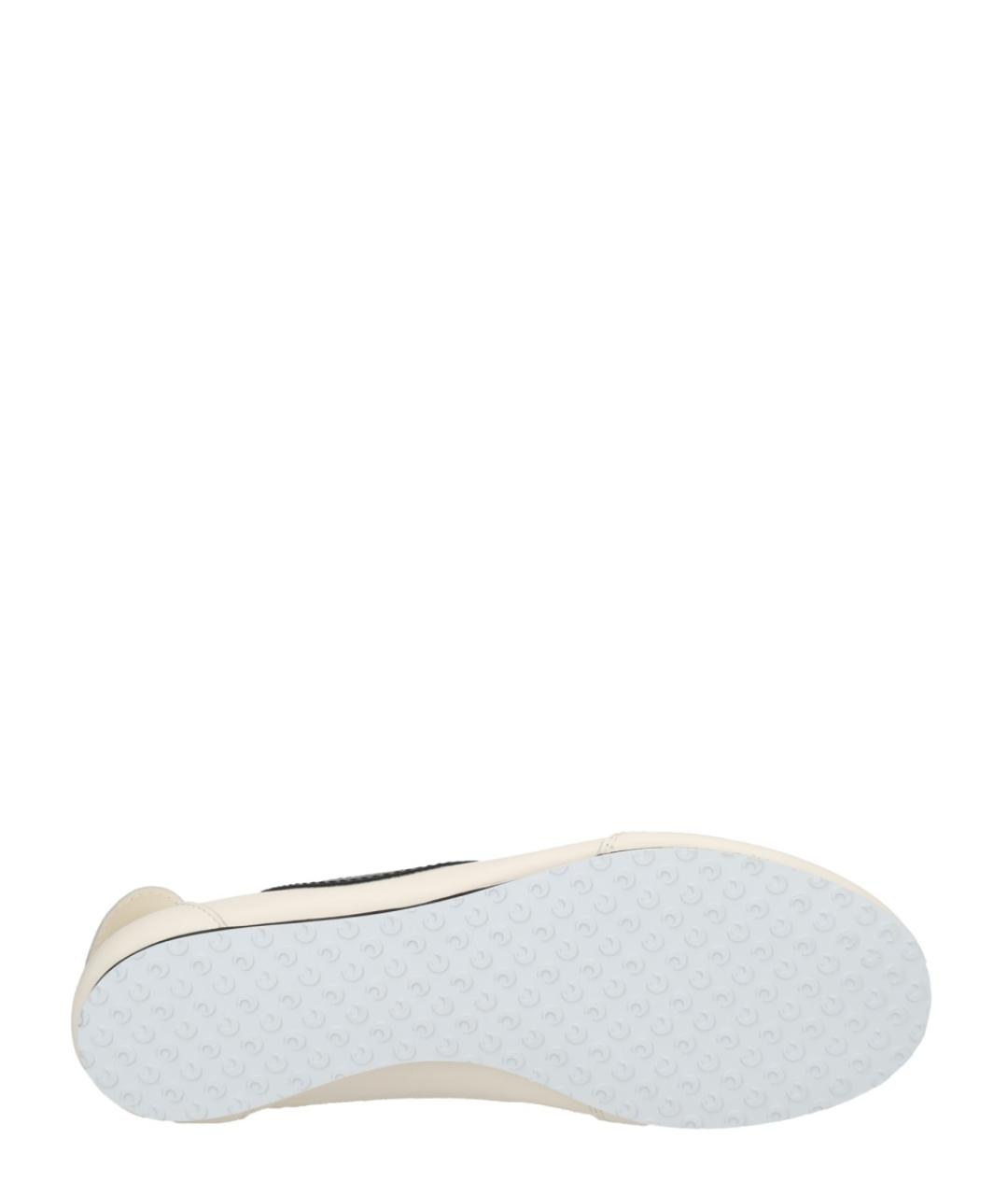 MARINE SERRE Белые кожаные низкие кроссовки / кеды, фото 6