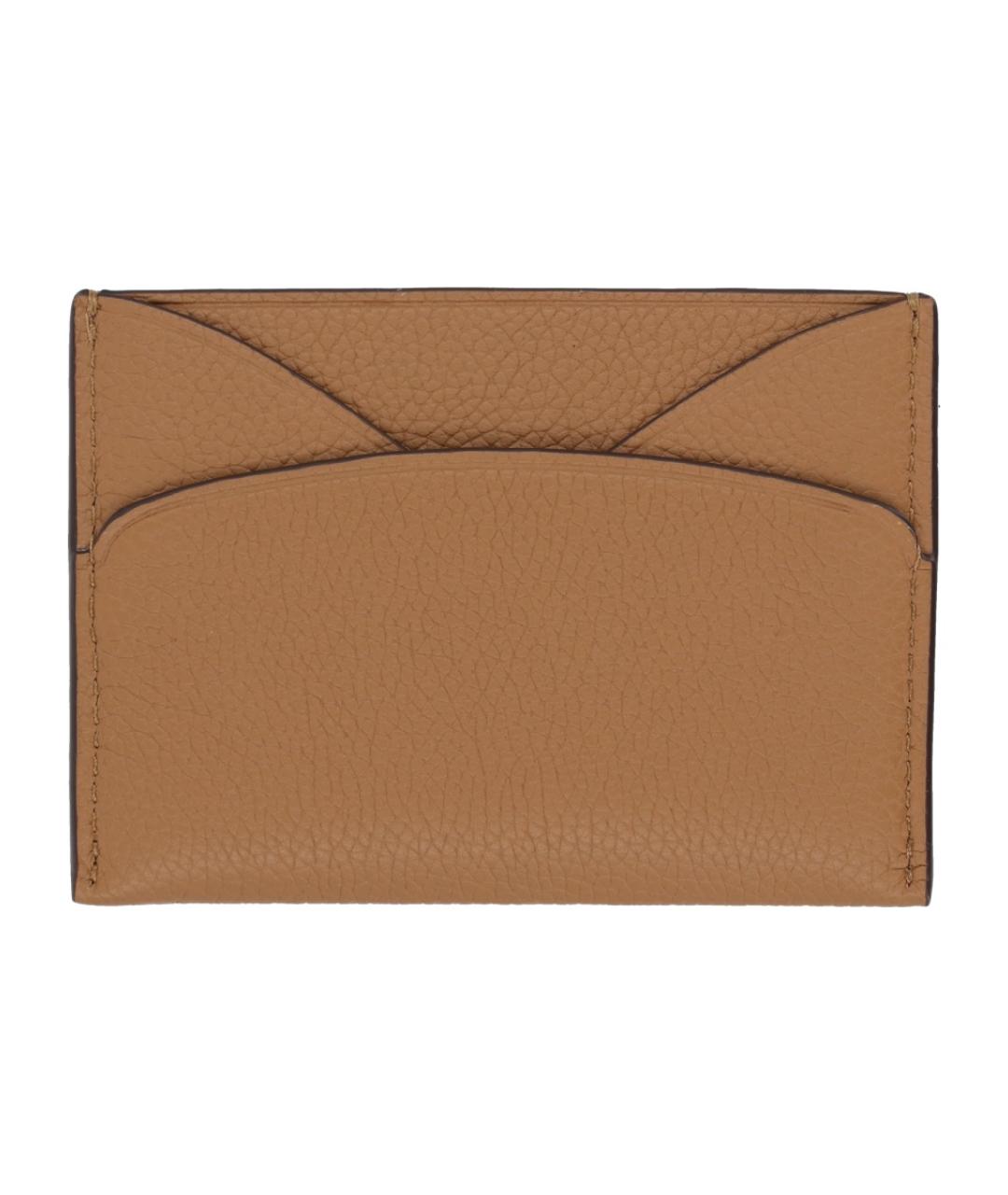 TORY BURCH Бежевый кожаный кошелек, фото 2