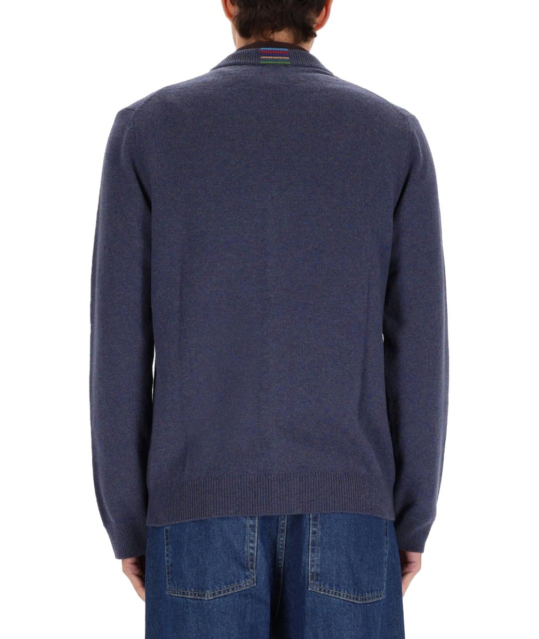 PS BY PAUL SMITH Синий шерстяной кардиган, фото 3