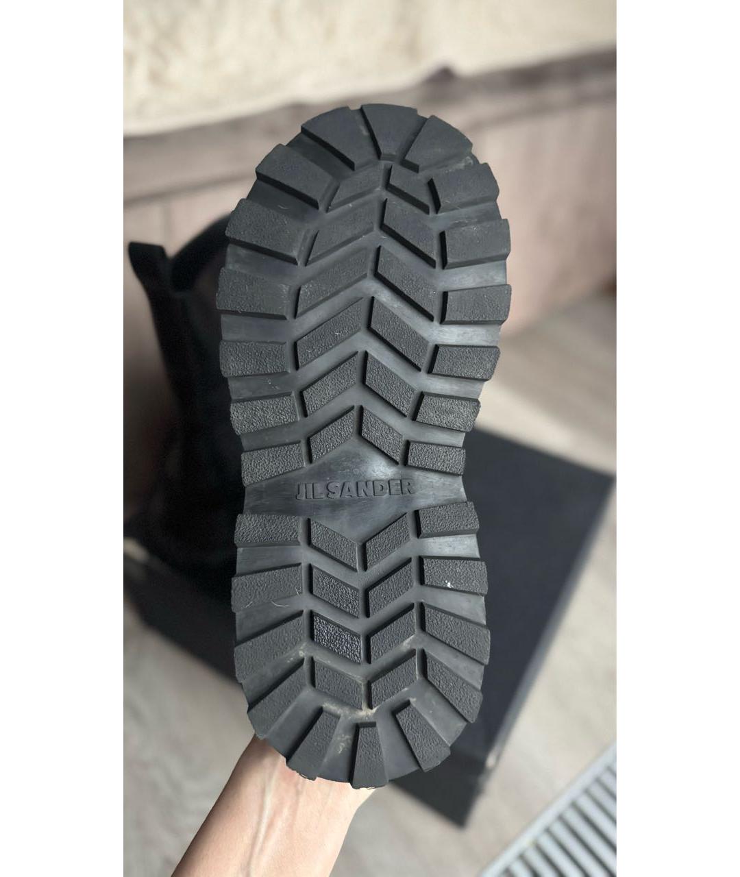 JIL SANDER Черные кожаные ботинки, фото 8