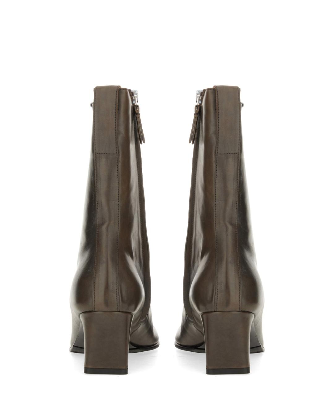 OUR LEGACY Коричневые кожаные ботильоны, фото 3