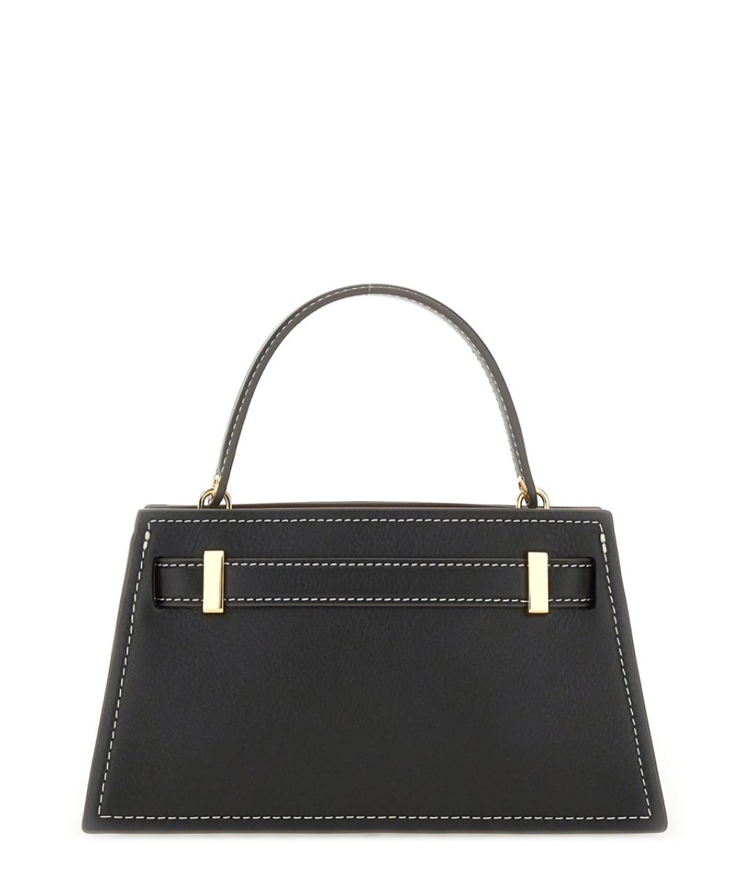 TORY BURCH Черная кожаная сумка с короткими ручками, фото 3