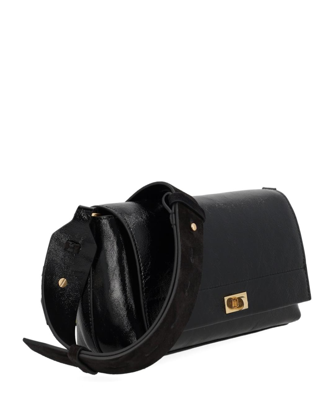 ANYA HINDMARCH Черная кожаная сумка через плечо, фото 3