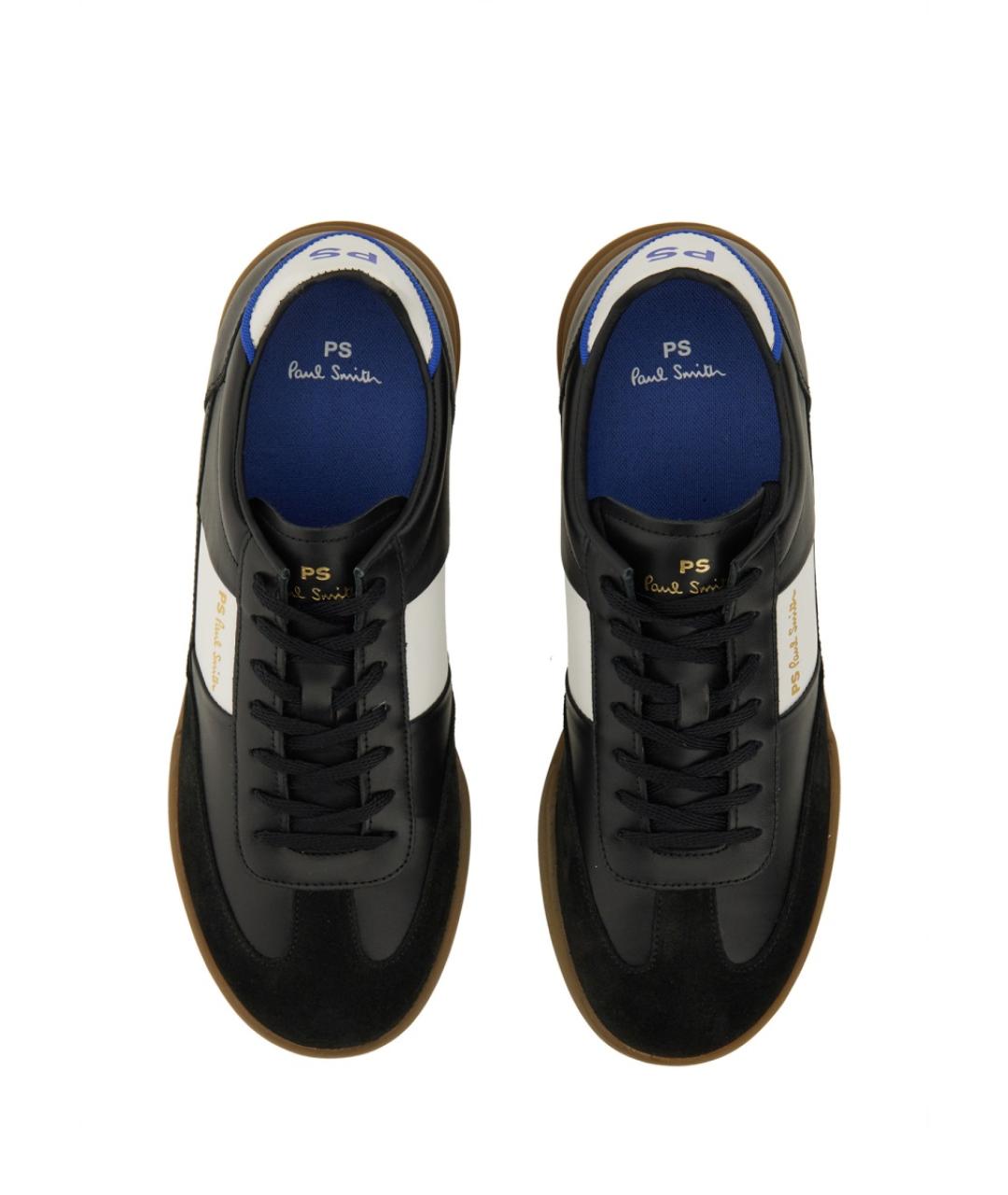 PS BY PAUL SMITH Черные кожаные низкие кроссовки / кеды, фото 6