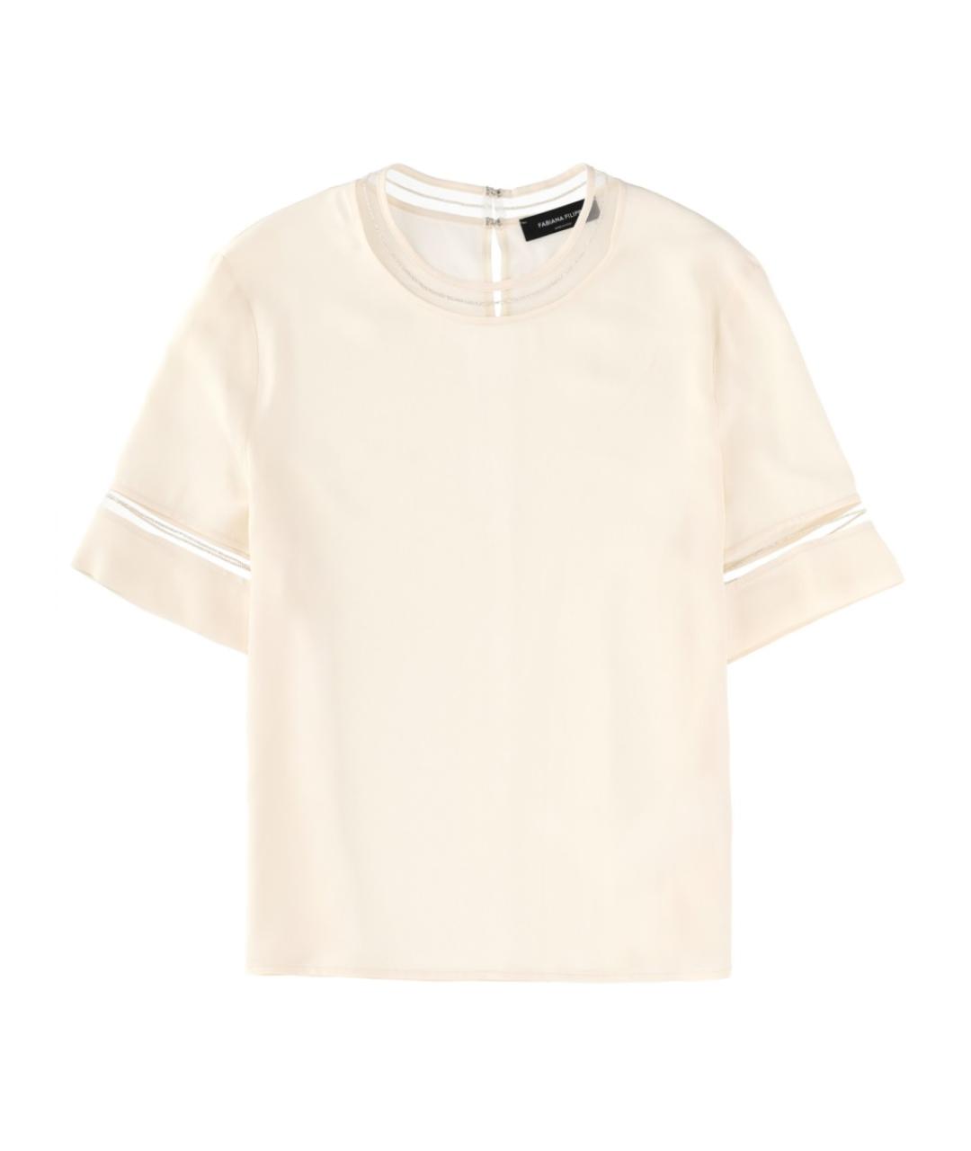 FABIANA FILIPPI Белая ацетатная футболка, фото 1