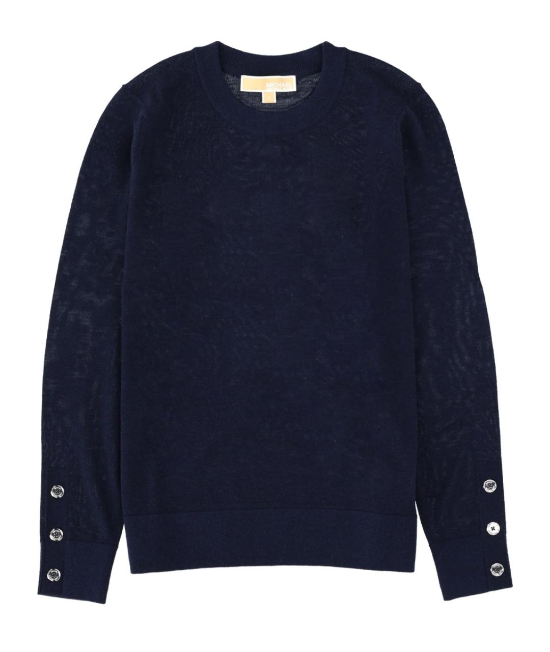MICHAEL KORS Синий шерстяной джемпер / свитер, фото 1