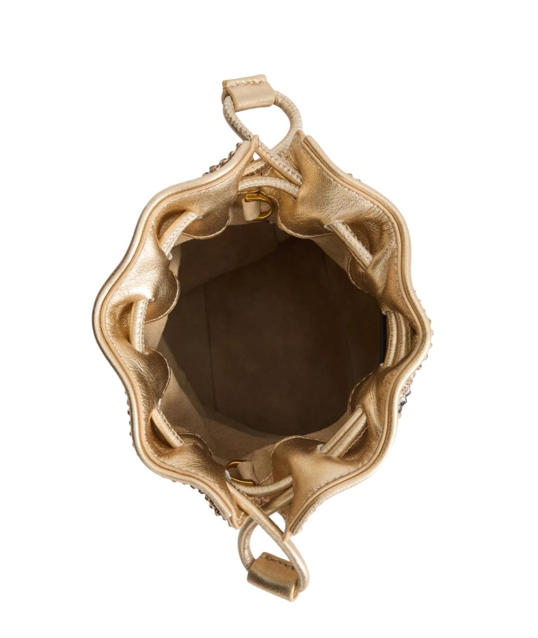 ANYA HINDMARCH Золотая сумка через плечо, фото 4