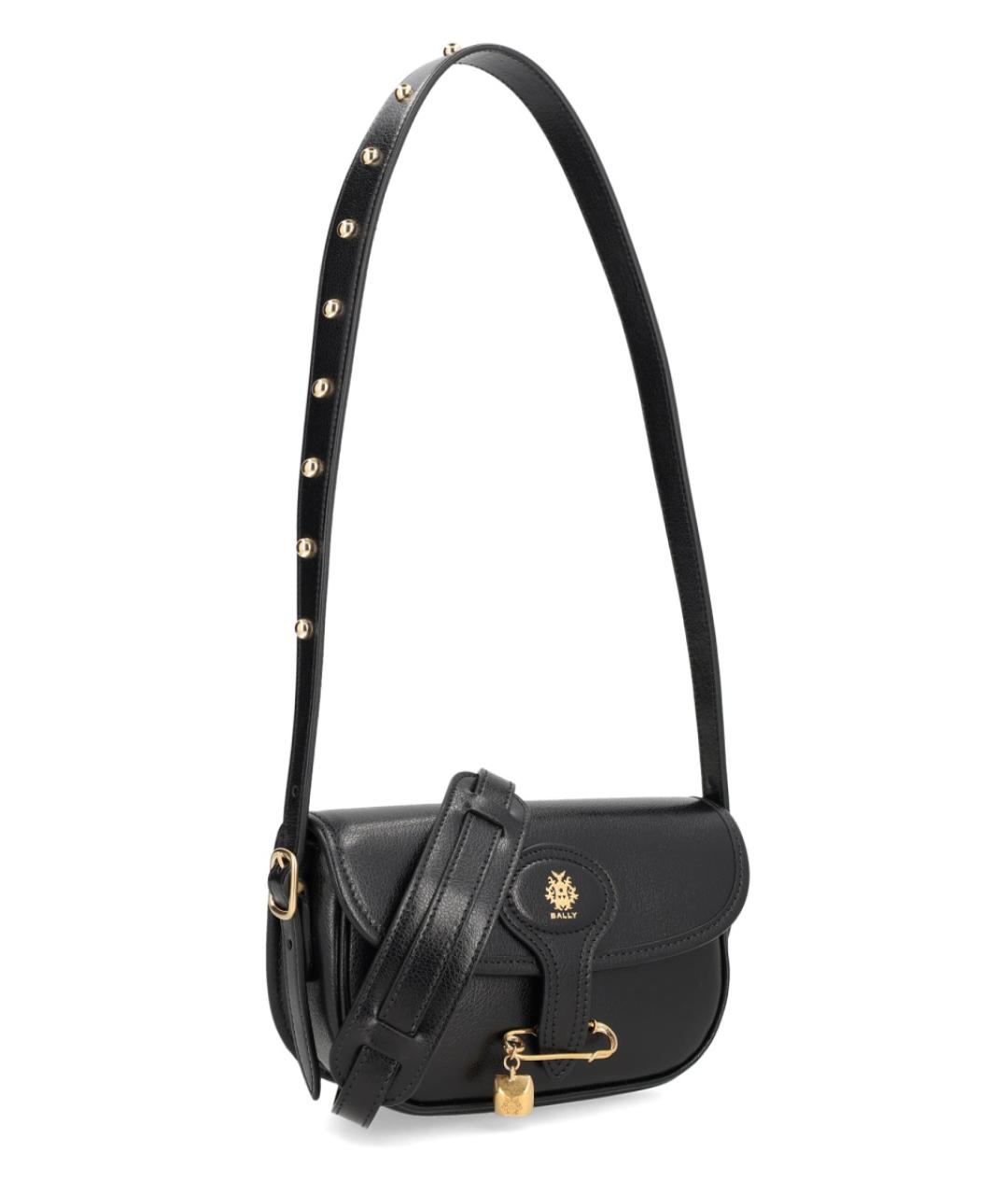 BALLY Черная кожаная сумка через плечо, фото 2