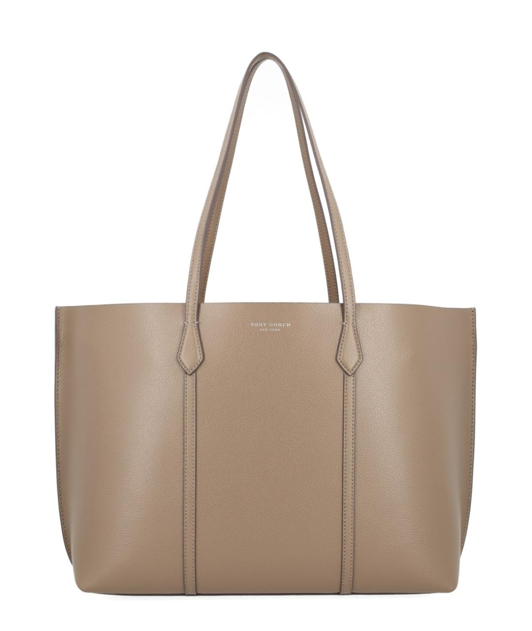 TORY BURCH Бежевая кожаная сумка тоут, фото 1