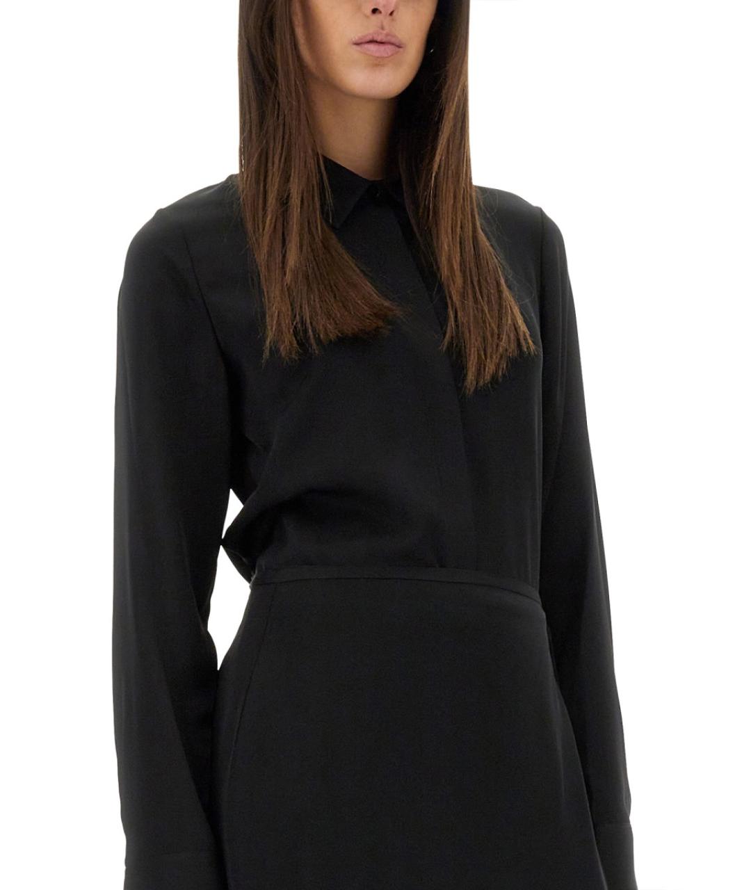 THEORY Черная шелковая рубашка, фото 6