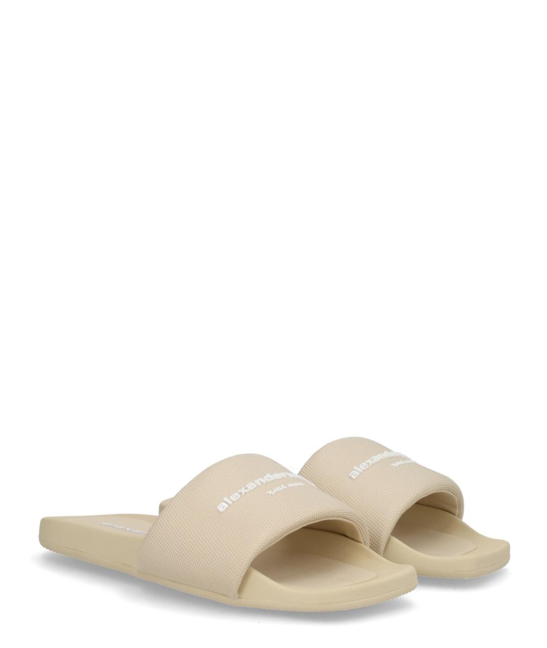 ALEXANDER WANG Розовые синтетические шлепанцы, фото 2