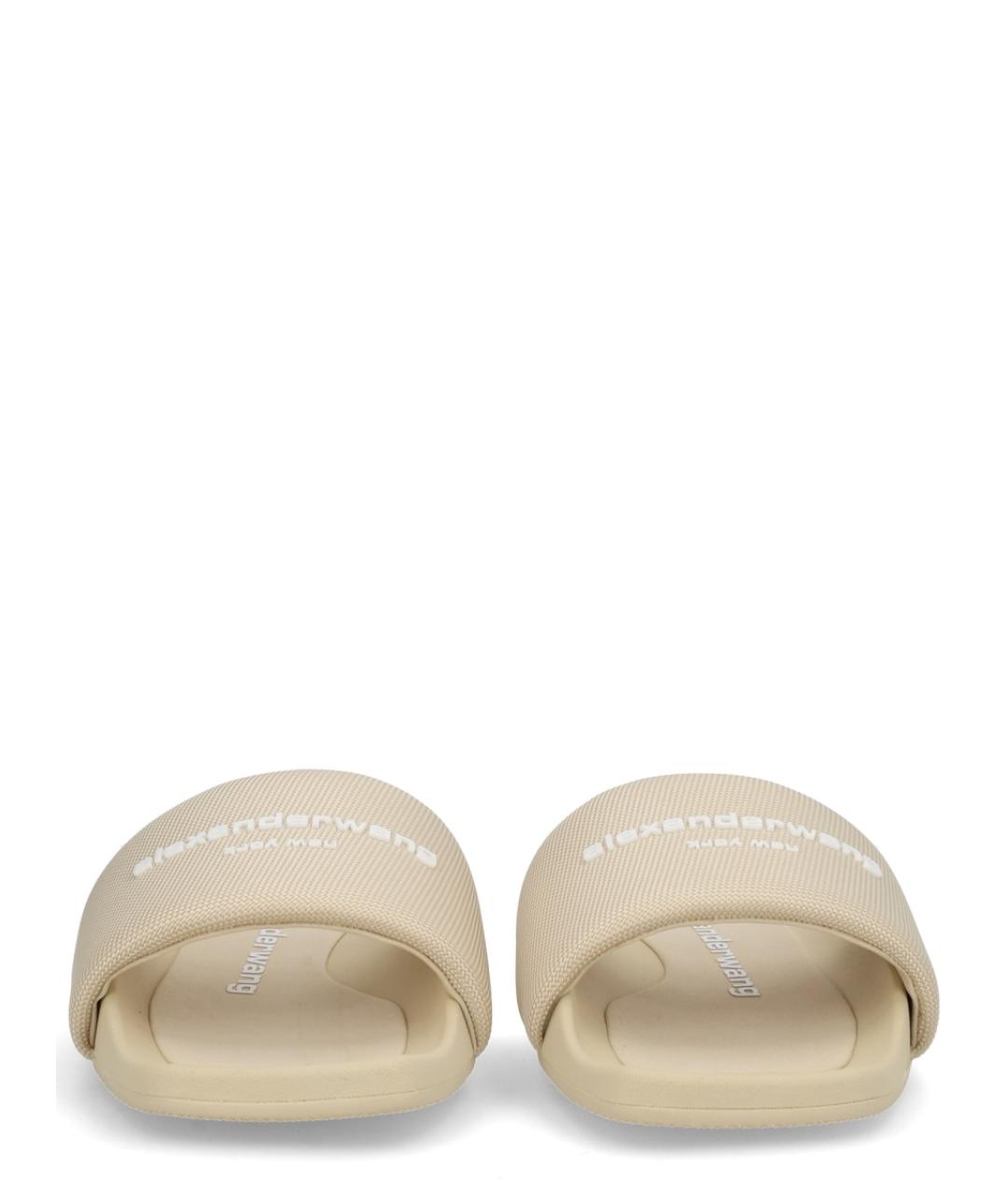 ALEXANDER WANG Розовые синтетические шлепанцы, фото 3