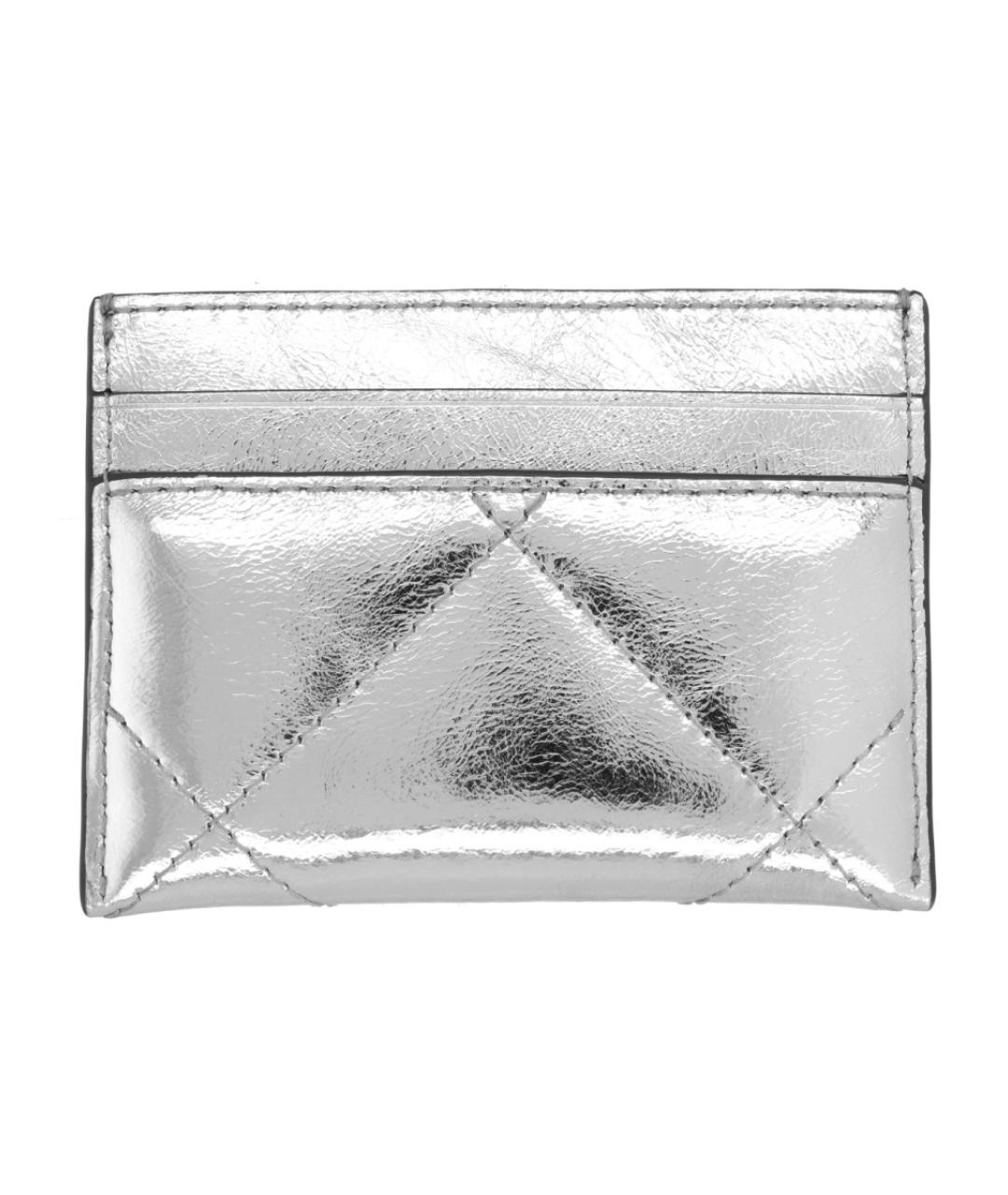 TORY BURCH Серебрянный кожаный кардхолдер, фото 2