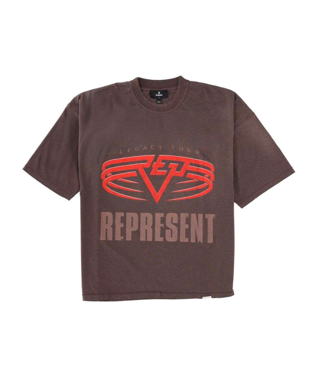 REPRESENT Черная хлопковая футболка, фото 1