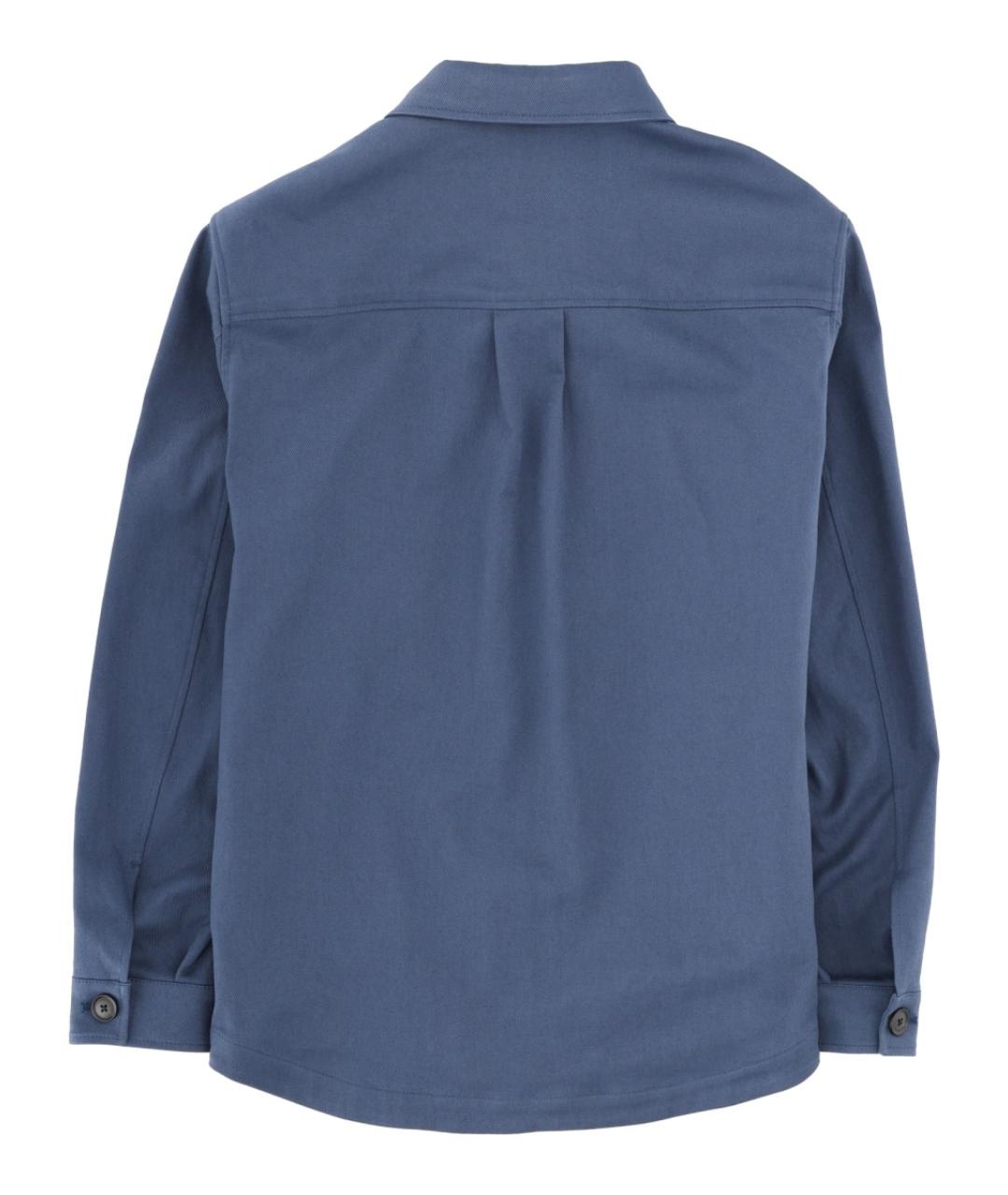 HUGO BOSS Синяя хлопковая кэжуал рубашка, фото 2
