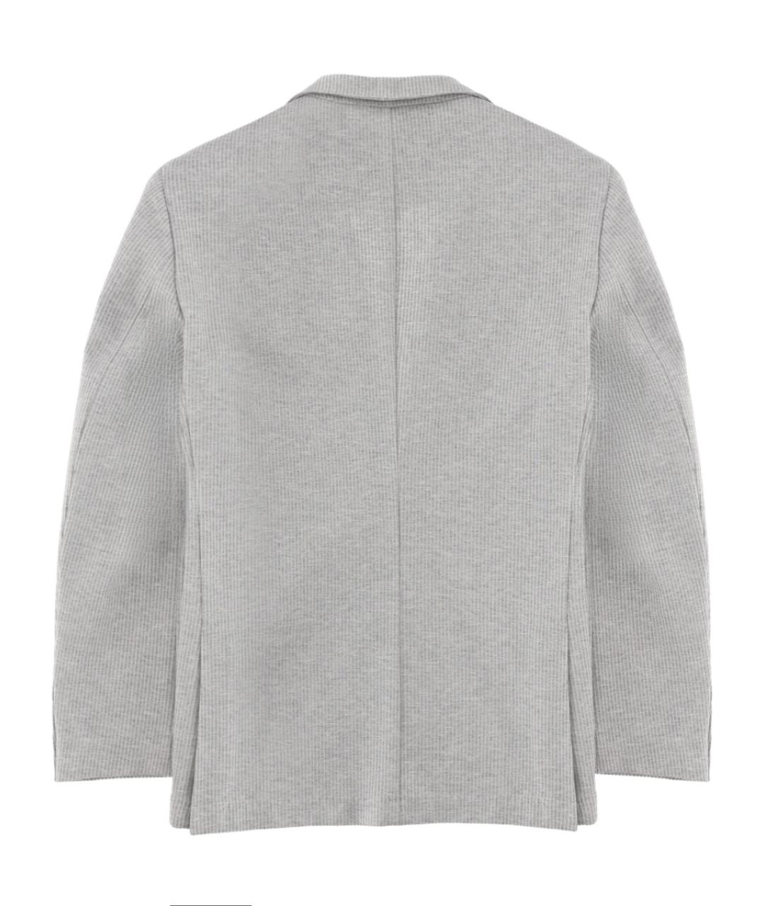 HUGO BOSS Серый хлопковый пиджак, фото 2
