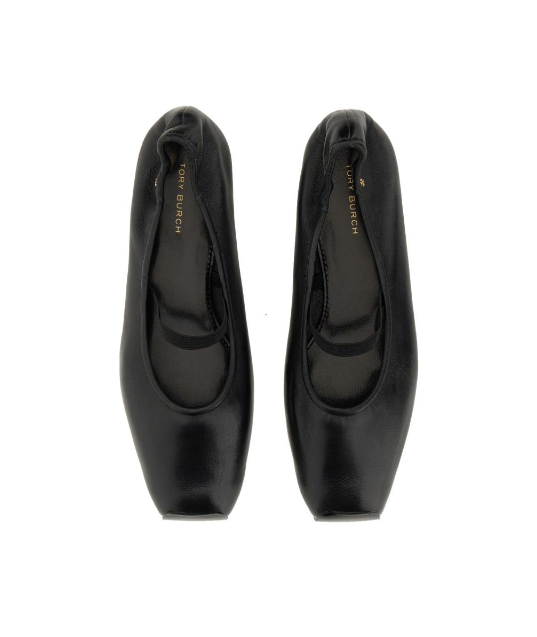 TORY BURCH Черные кожаные балетки, фото 6