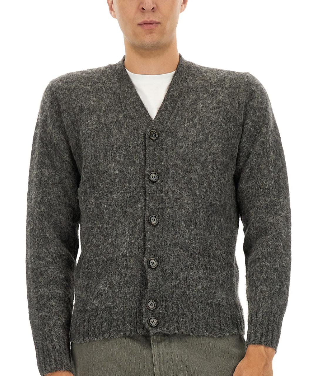 ASPESI Серый шерстяной кардиган, фото 4