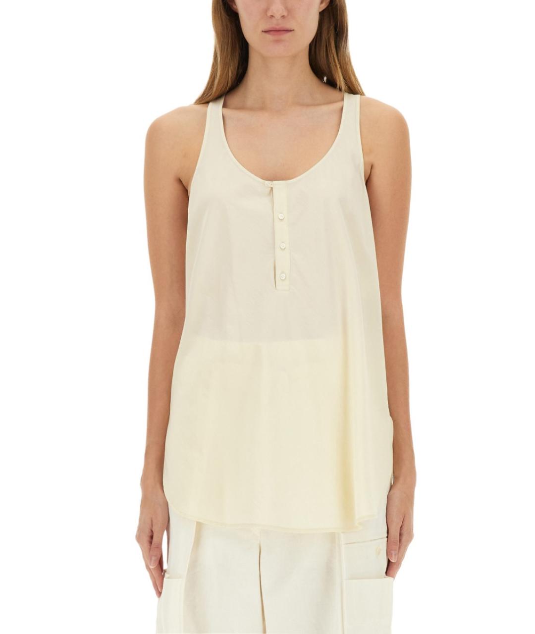 LEMAIRE Белая хлопковая блузы, фото 5