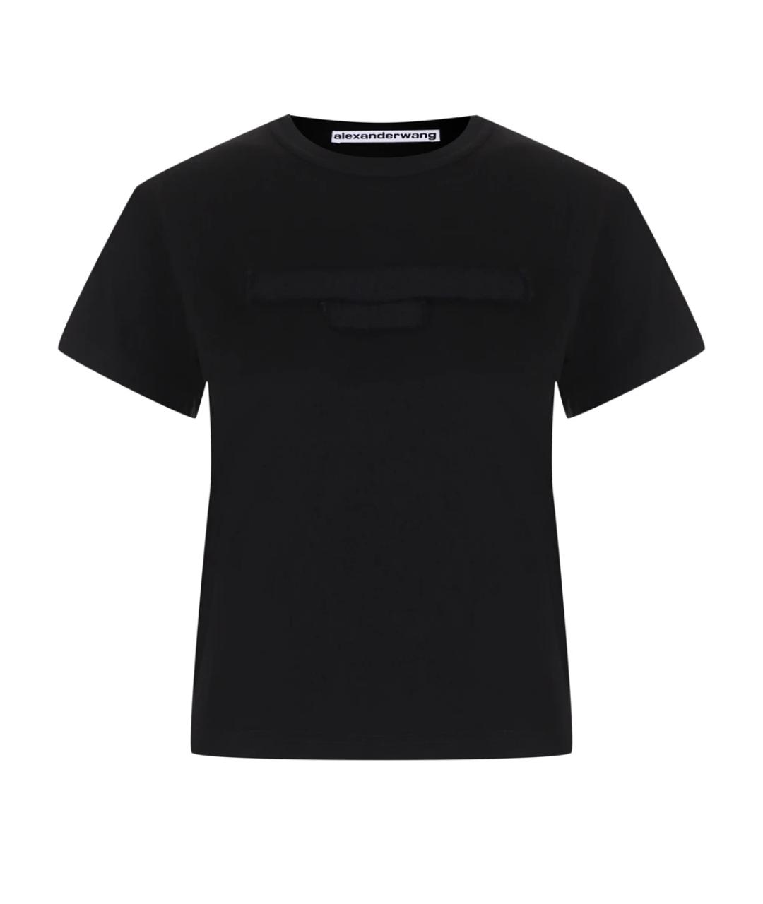 ALEXANDER WANG Черная хлопковая футболка, фото 1