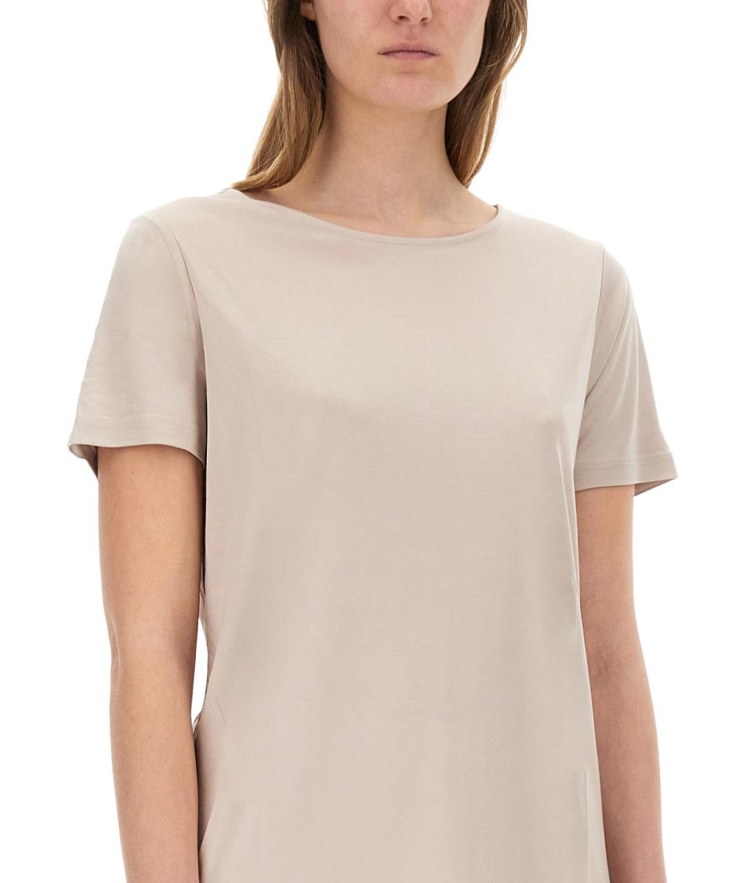 FAY Бежевая вискозная футболка, фото 4