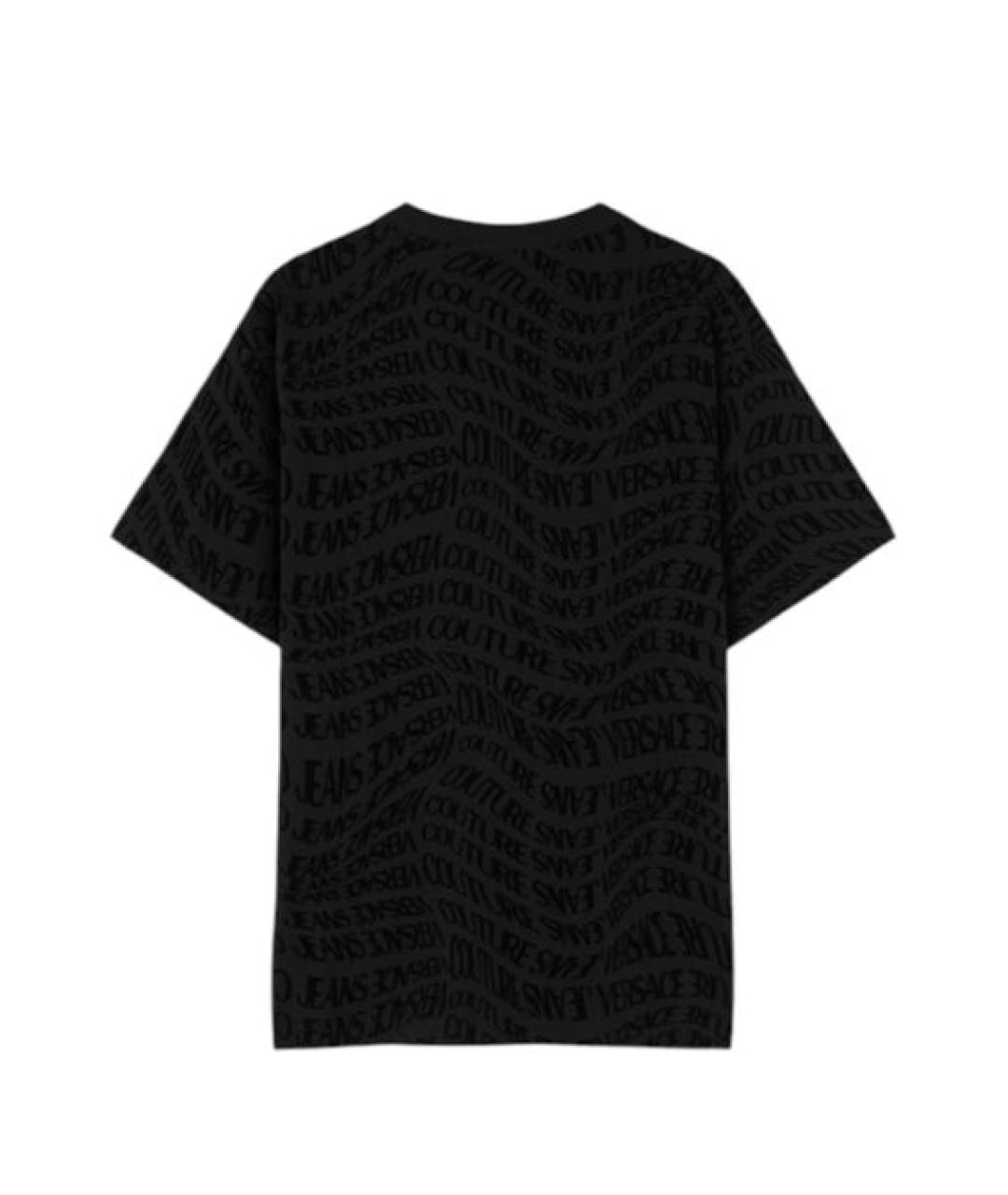 VERSACE JEANS COUTURE Черная хлопковая футболка, фото 1