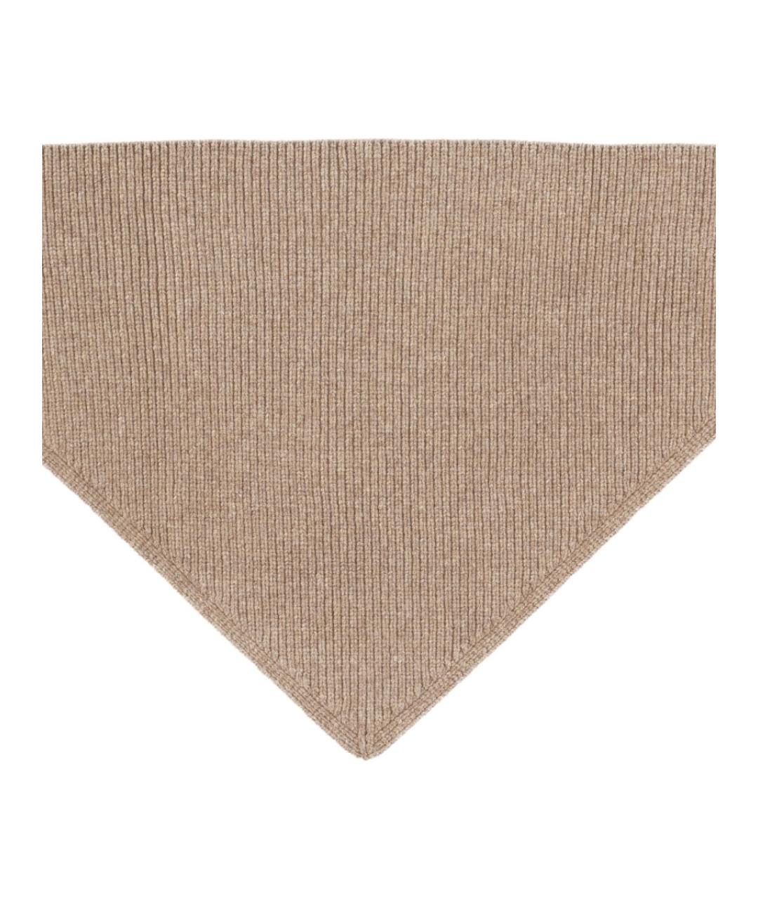 STUDIO NICHOLSON Бежевый шерстяной шарф, фото 2