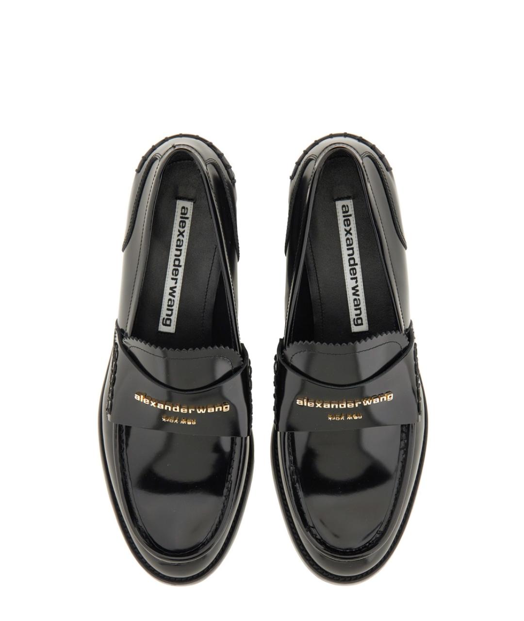 ALEXANDER WANG Черные кожаные лоферы, фото 6