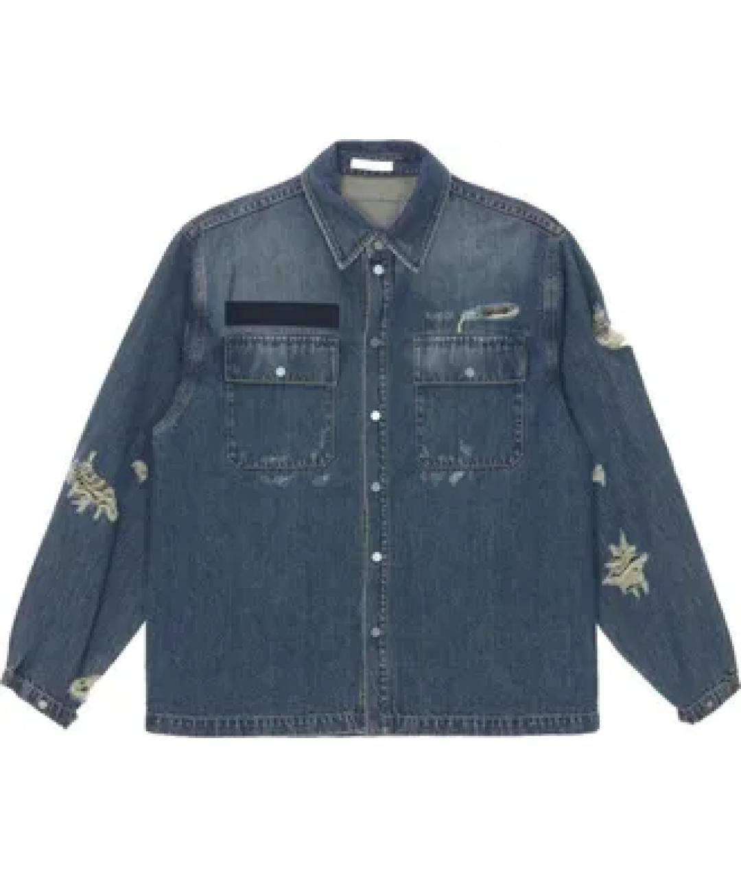 HELMUT LANG Синяя хлопковая кэжуал рубашка, фото 1