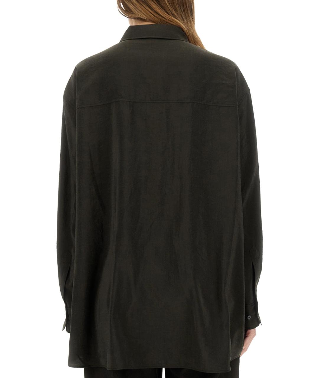 LEMAIRE Коричневая шелковая рубашка, фото 3