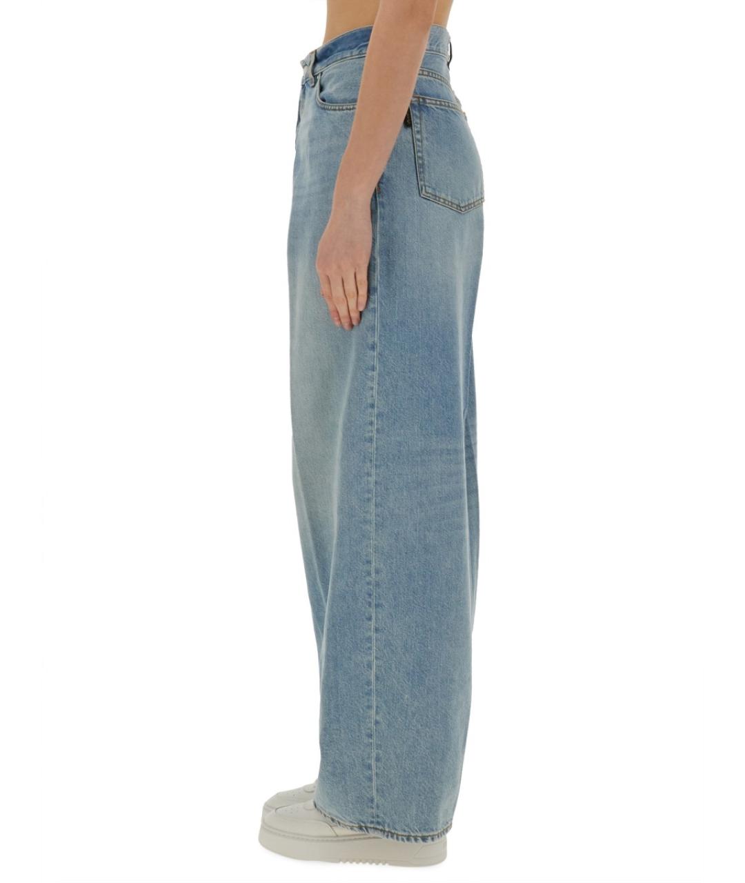 HAIKURE Синие хлопковые джинсы клеш, фото 4
