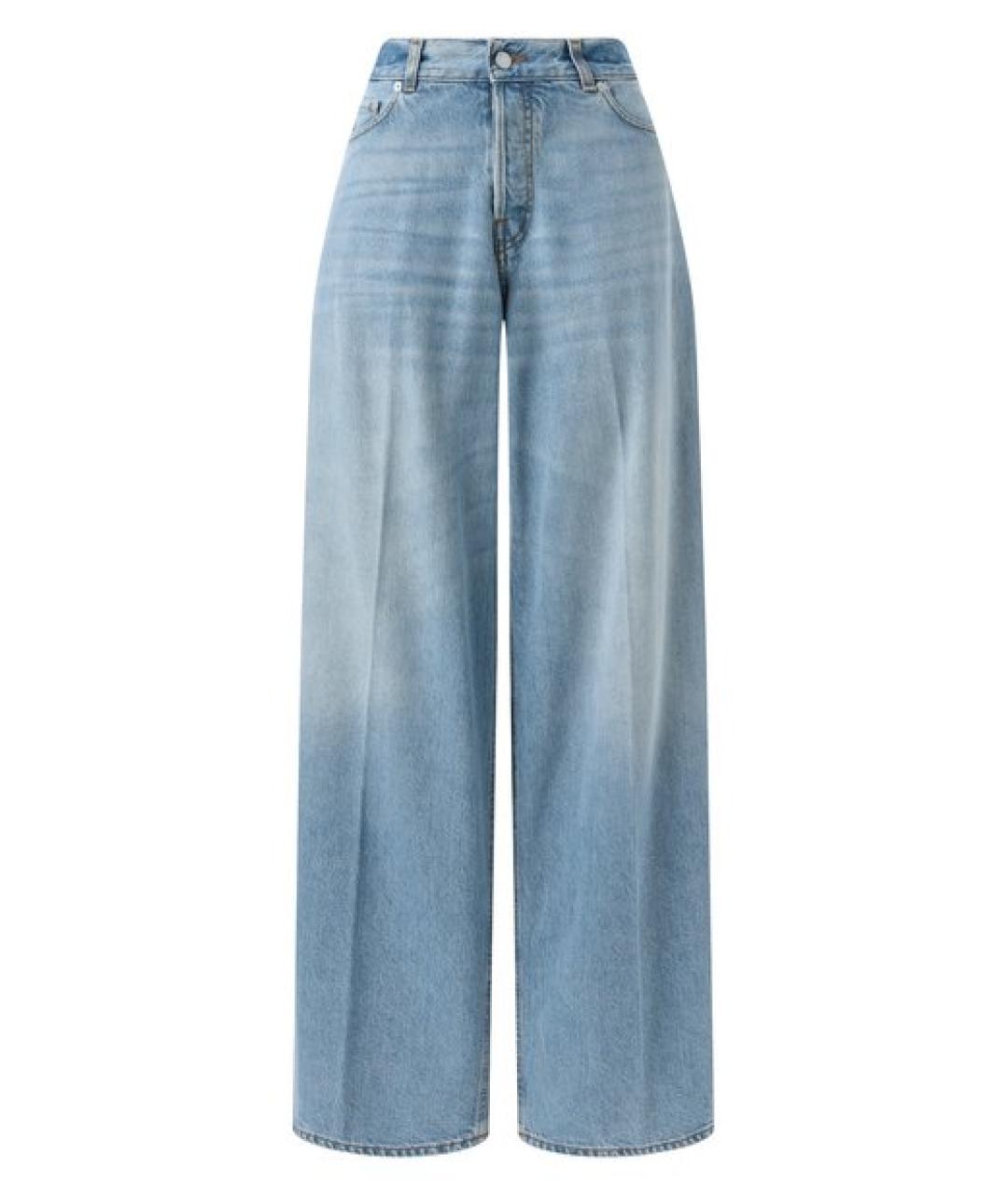 HAIKURE Синие хлопковые джинсы клеш, фото 1