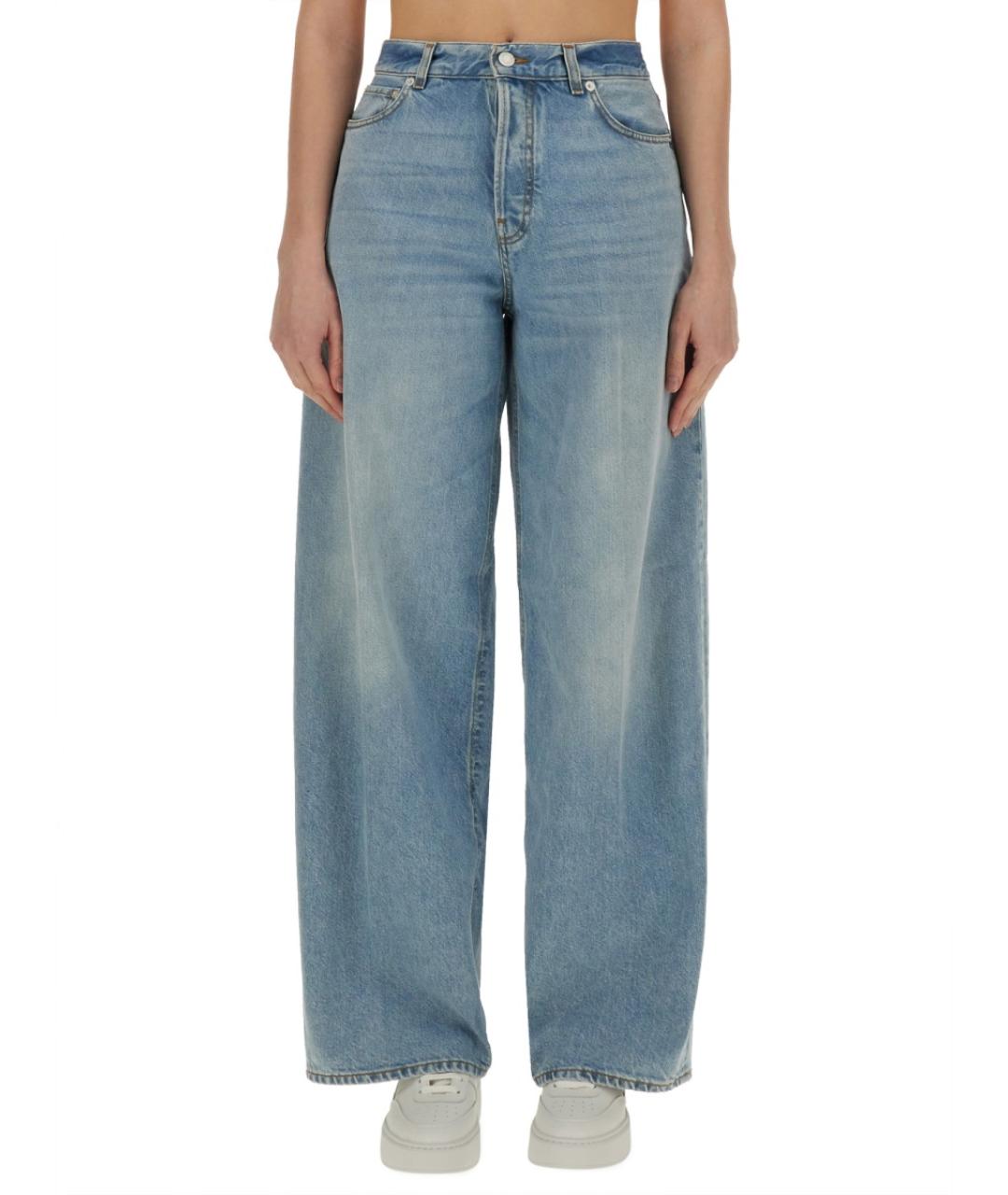 HAIKURE Синие хлопковые джинсы клеш, фото 5