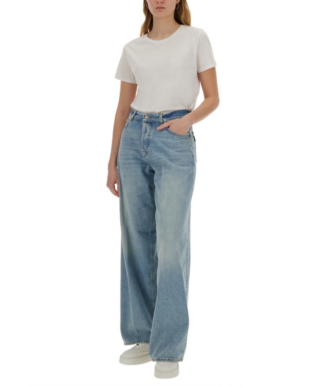 HAIKURE Синие хлопковые джинсы клеш, фото 2