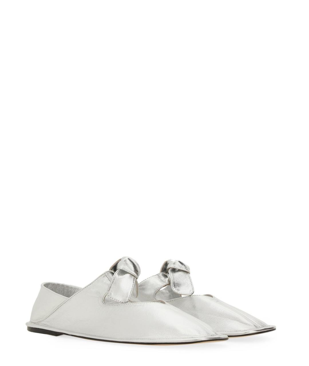 HEREU Серебряные кожаные балетки, фото 2