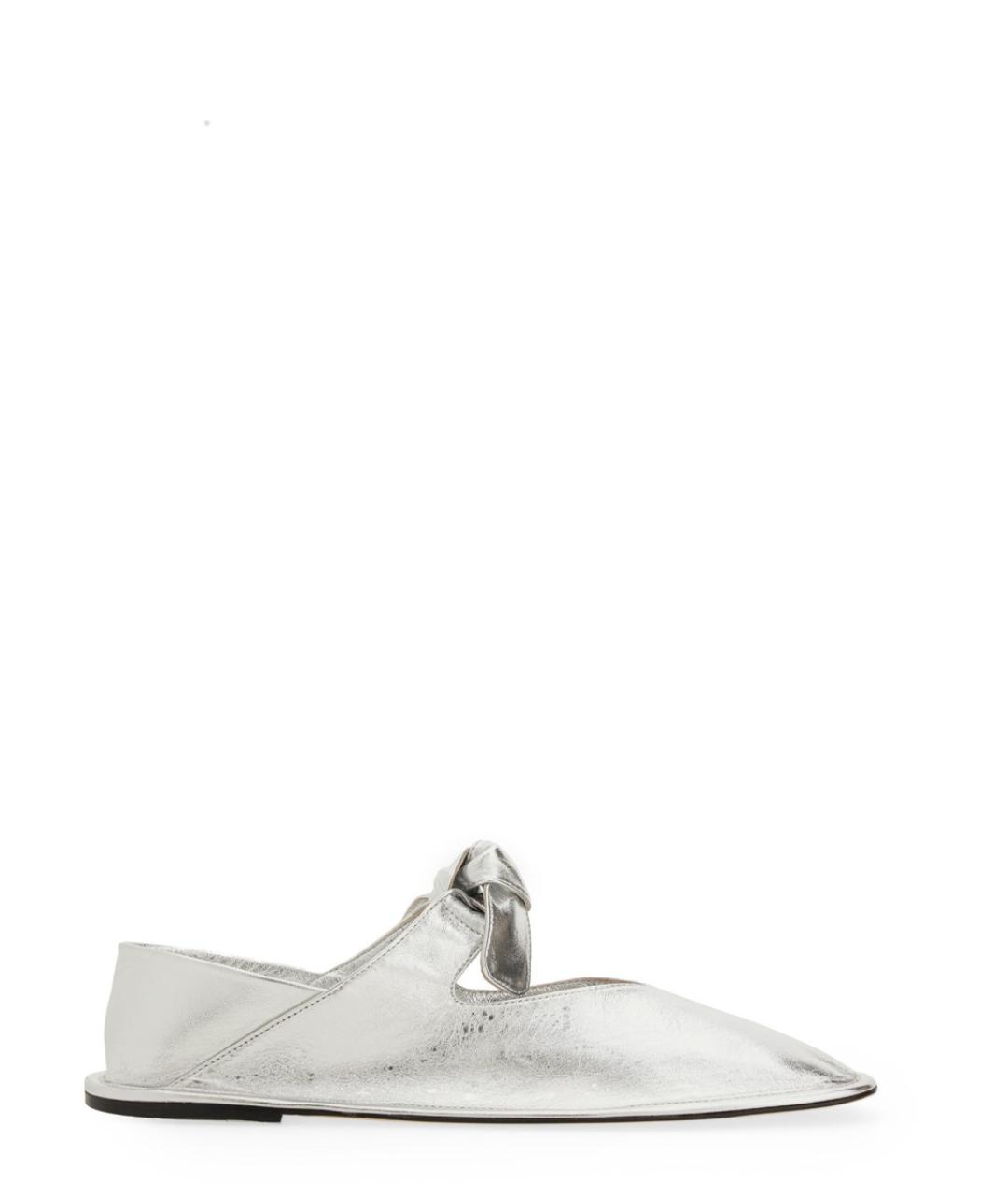 HEREU Серебряные кожаные балетки, фото 1