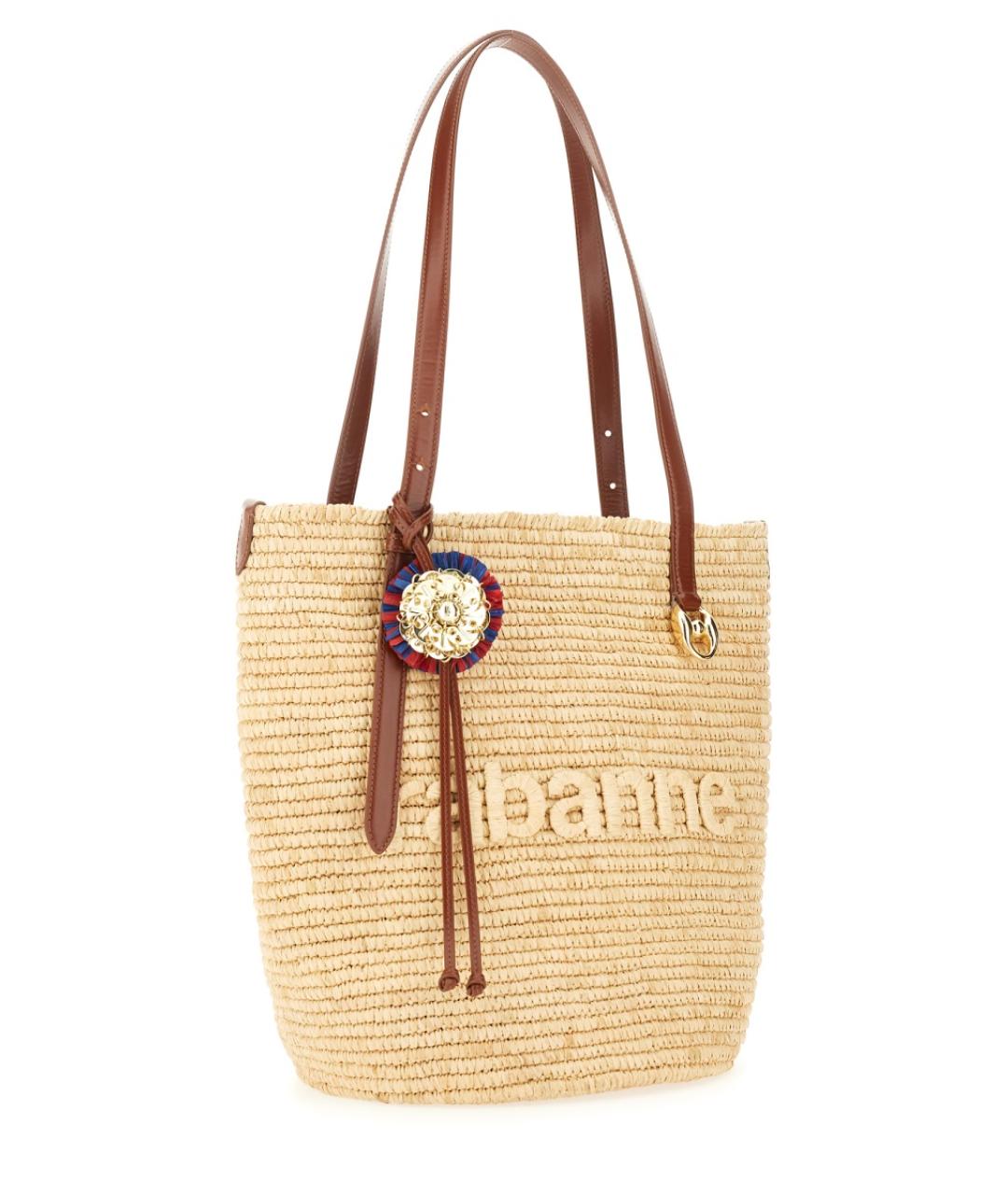 PACO RABANNE Бежевая сумка тоут, фото 3