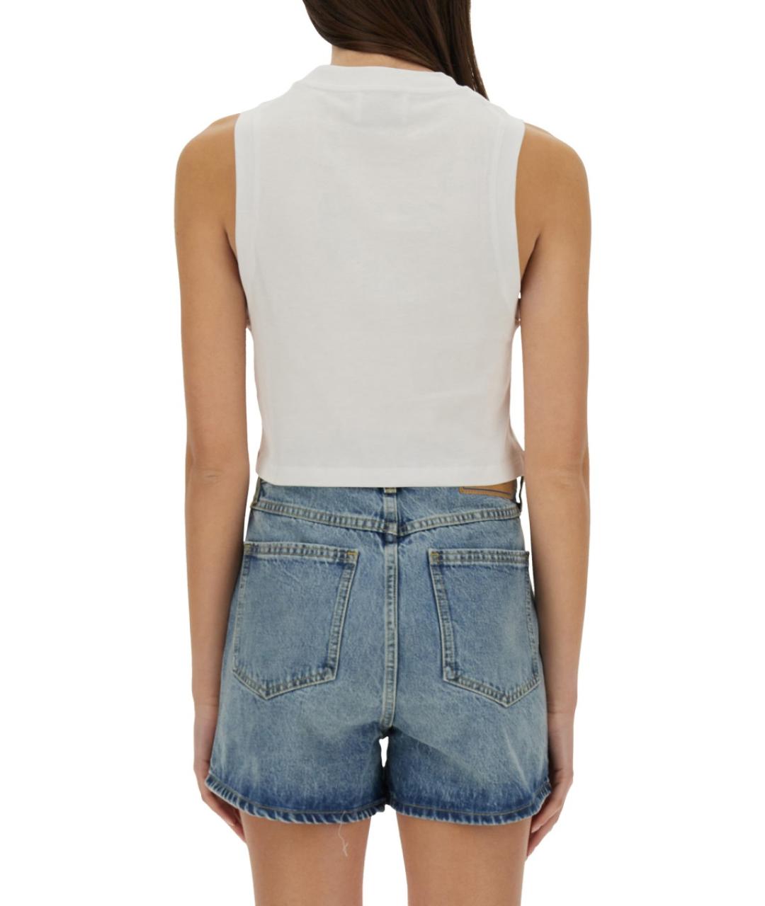 MOSCHINO JEANS Белая хлопковая майка, фото 4