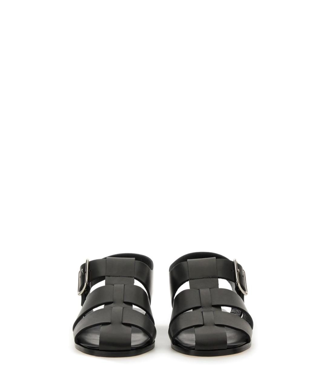 AEYDE Черные кожаные сандалии, фото 4