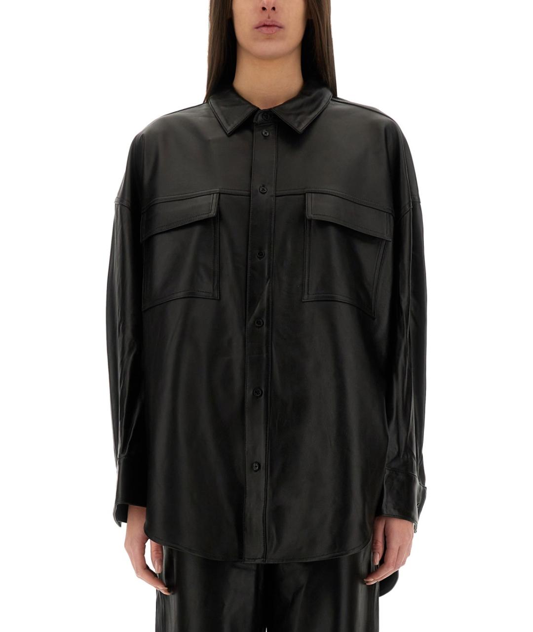 MICHAEL KORS Черная кожаная рубашка, фото 5