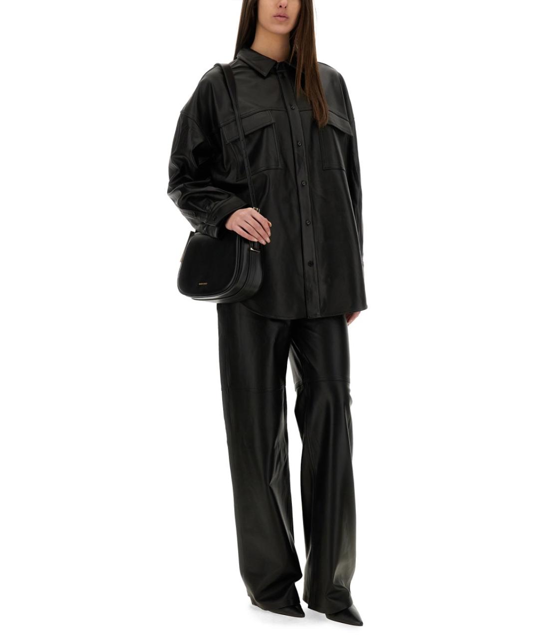 MICHAEL KORS Черная кожаная рубашка, фото 2