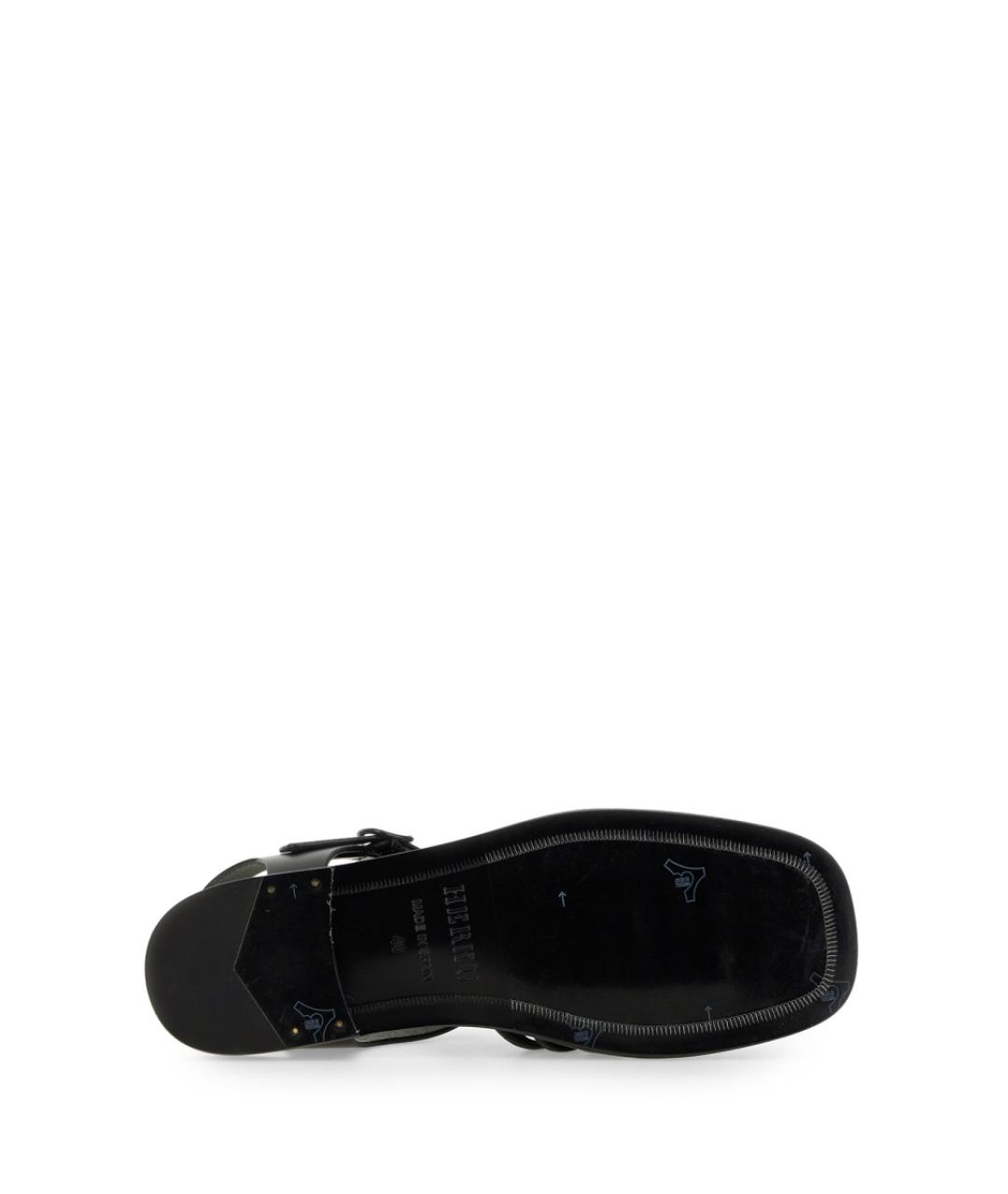 HEREU Черные кожаные мокасины, фото 6