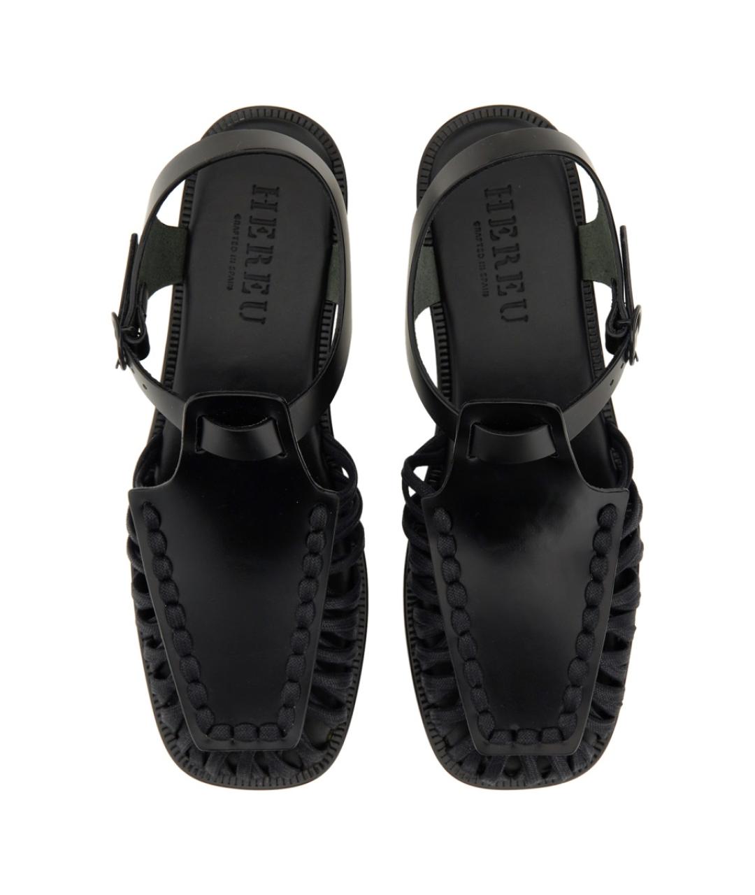 HEREU Черные кожаные мокасины, фото 5