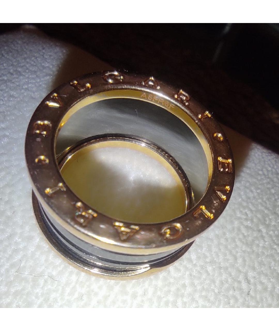 BVLGARI Черное кольцо из розового золота, фото 8