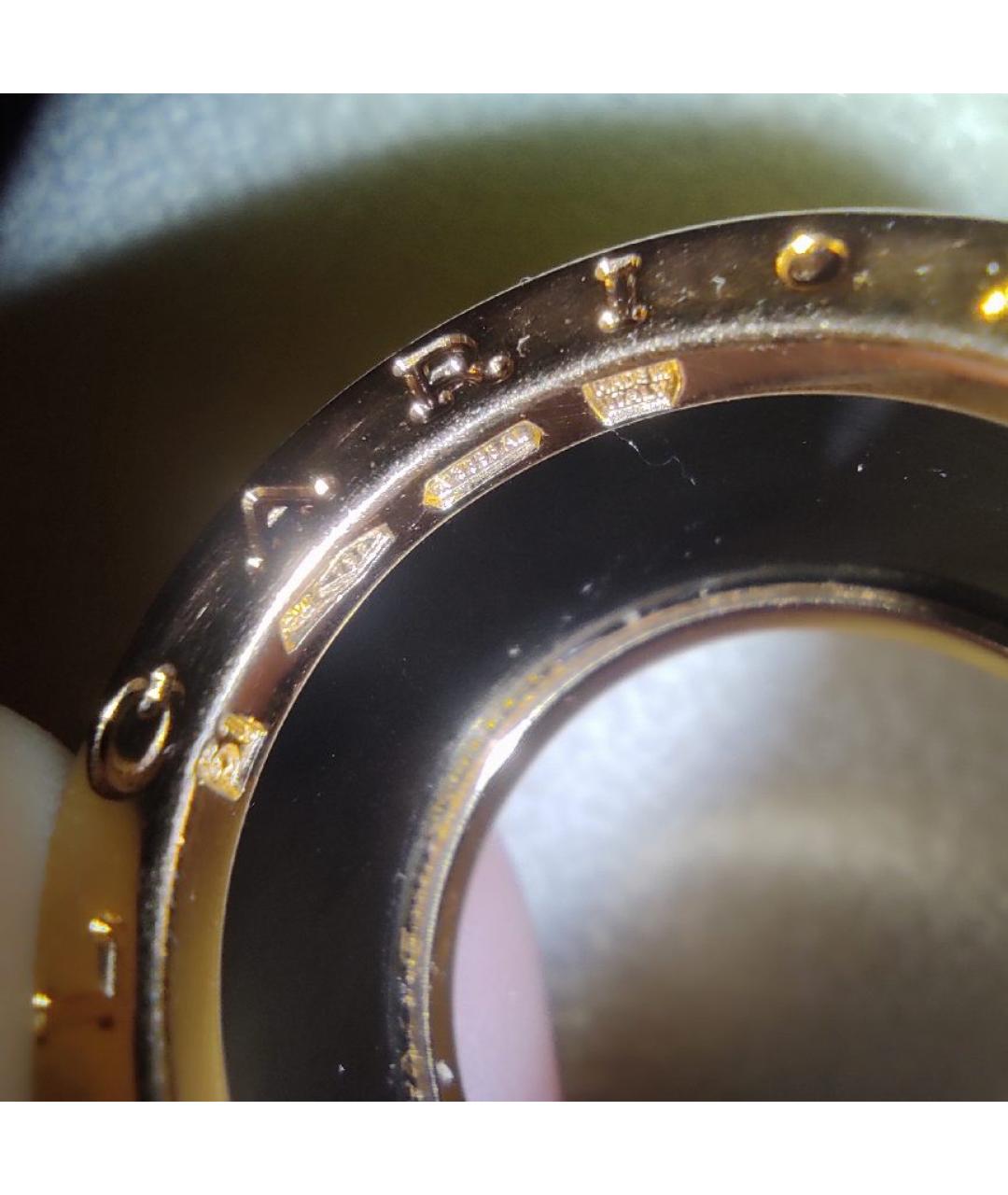 BVLGARI Черное кольцо из розового золота, фото 7